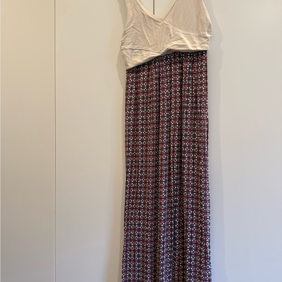 Anthropologie Mauve Elysian Purple Pink and Cream Maxi Dress - Picture 4 of 7